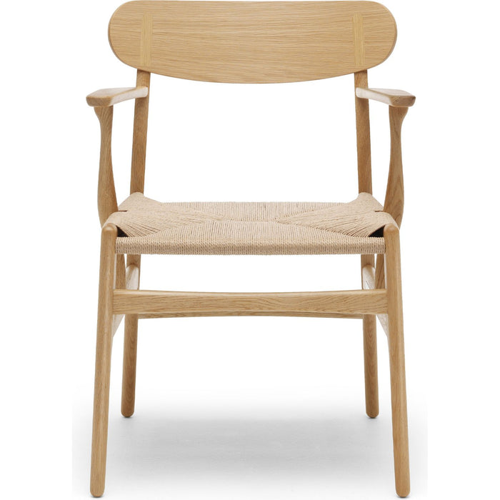 Photo of Carl Hansen - Ch26, Clear lacquered oak, Natural braided paper string - Dining chairs - Hans J. Wegner - Wood - Wood