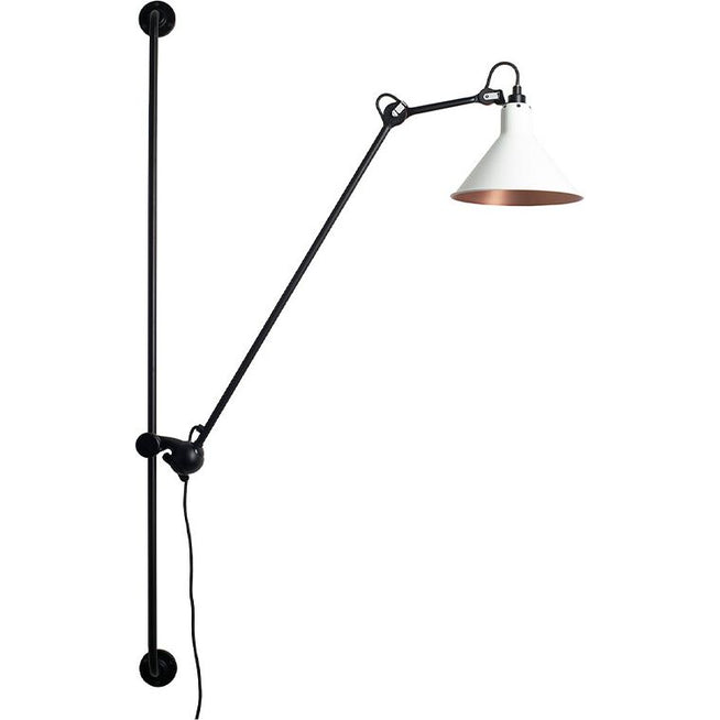 Photo of No. 214 Wall Lamp From Lamp Gras (Black Frame, Matte White/Copper Inside)