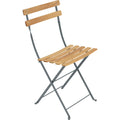 Thumbnail photo of Bistro Natural Chair, Storm Grey - Garden chairs - Grey - Metal/wood