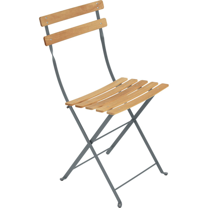 Photo of Bistro Natural Chair, Storm Grey - Garden chairs - Grey - Metal/wood