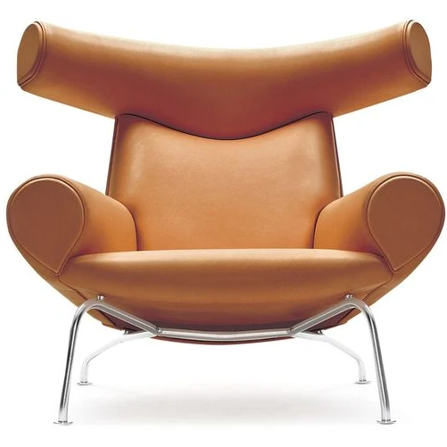 Photo of Wegner Ox Chair 1000 By Hans J. Wegner - Lænestol - Primo 75 Cognac - W99 X D99 X H92 X Sh36 Cm