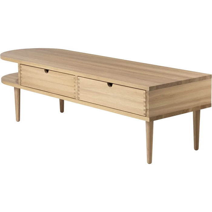 Photo of F24 Radius Bench Oak Nature Lacquered