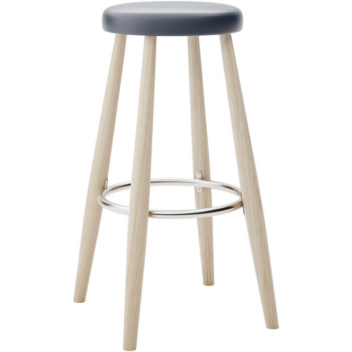 Carl Hansen - Ch56 High Stool, Soaped Oak, Leather Group B Thor - 350 - Bar stools & Bar stools - Hans J. Wegner - Wood - Leather/metal/wood
