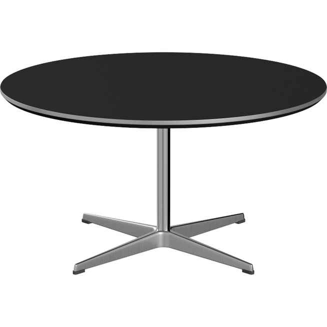 Photo of A223 Circular Coffee Table, Ø90 cm, Laminate, Black - Coffee Table - Arne Jacobsen,piet Hein - Black - Metal/Wood