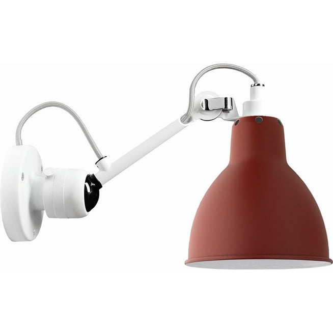 Photo of No. 304 Wall lamp from Lampe Gras (white frame, red)