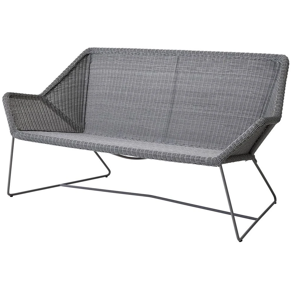 Breeze 2-personers Loungesofa 5567 Li/ls/lw - Havesofa - Lysegrå - B: 154 X D: 76 X H: 78 X Sh: 37 Cm