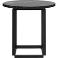 Thumbnail photo of Florence Side Table Black Marquina Marble. Ø50 Cm. Black Stand