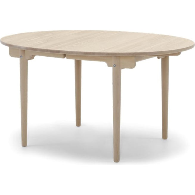 Photo of Ch337 Dining table extendable with space for 2 inserts White oiled oak