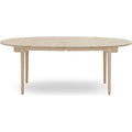 Ch339 dining table from Carl Hansen & Søn (oak, soap, pull-out for 4 plates incl. 4 wooden support legs in black)