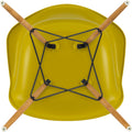 Eames Plastic Armchair Daw - 34 Mustard - Golden Maple - Matstolar - Charles & Ray Eames - Gul - Metall/trä/plast