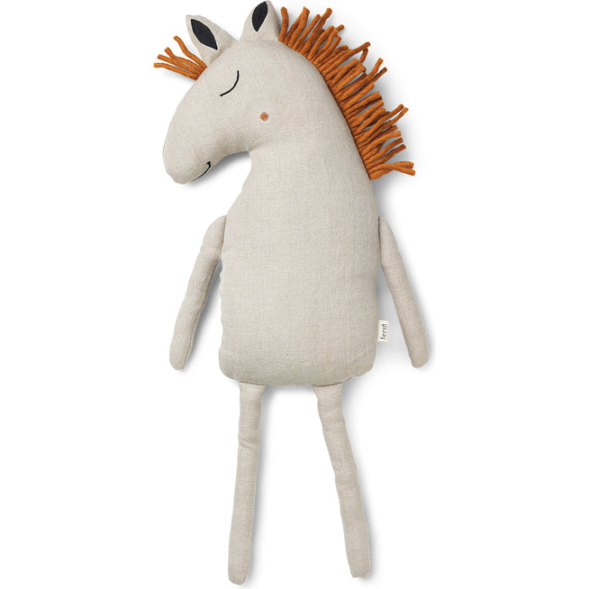 Photo of Horse Cushion - Bamse - Natural - B22 X H70 X D8 Cm