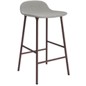 Form Bar Stool 65 Cm Full Upholstery Steel Brown Steel