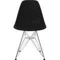 Eames Plastic Chair Dsr - 12 Deep Black - Chrome Base - Matstolar - Charles & Ray Eames - Svart - Metall/plast