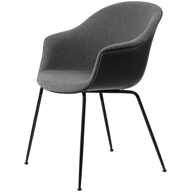Photo of Bat Dining Chair, Front Upholstered, Conic Base