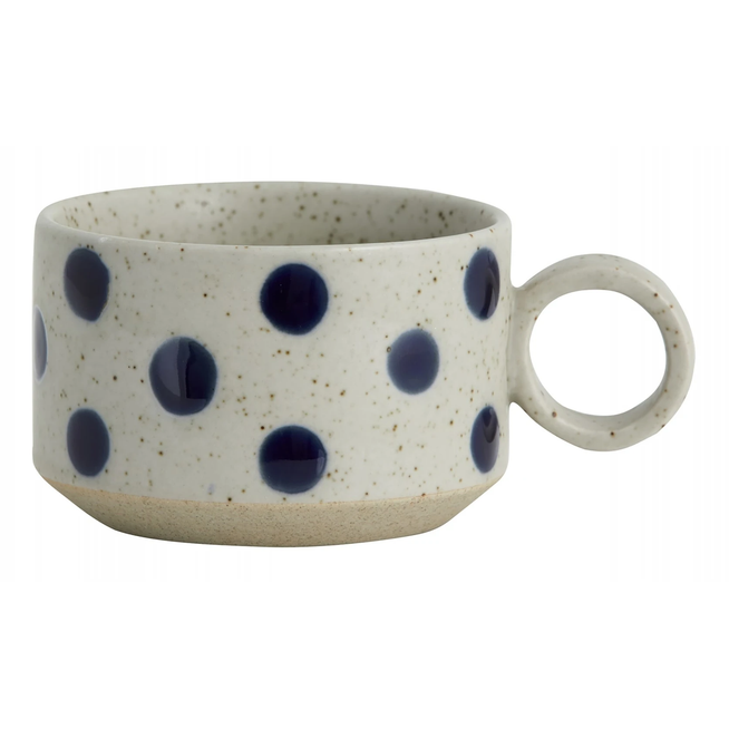 Photo of Grainy Tea Mug Sand/Dark Blue - Set of 4