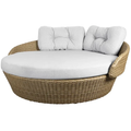 Thumbnail photo of Ocean Daybed - Daybed - Natural, Cane-line Flat Weave / White Grey, Cane-line Link - W177 X D180 X H68 X Sh40 Cm