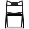 Thumbnail photo of CH29p Sawbuck Chair - Black Lacquered Oak