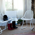 Thumbnail photo of Sixties Chair - Cotton White - Outdoor dining chairs - Frédéric Sofia - White - Metal/synthetic