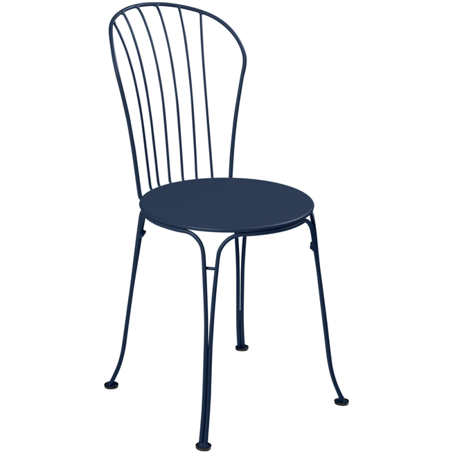 Photo of Opéra+ Chair, Deep Blue - Outdoor dining chairs - Studio Fermob - Blue - Metal