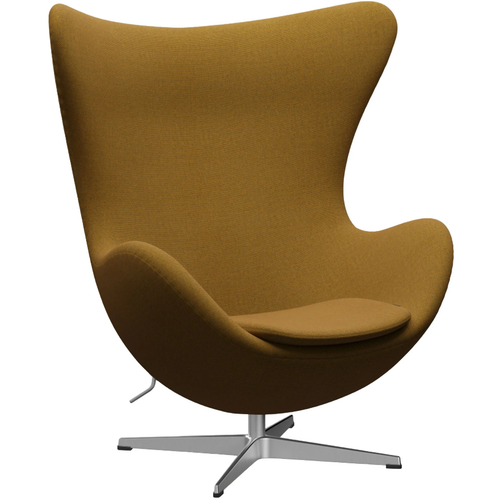 Photo of 3316 Egget, Re-wool 0448 Satin Polished Aluninium - Swivel armchairs - Arne Jacobsen - Metal/foam