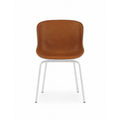 Thumbnail photo of Hyg Chair By Simon Legald / Front Upholstery - Spisebordsstol - White / Ultra Leather Brandy - H: 84 X L: 54 X D: 55,5 X Sh: 46 Cm - 6,7 Kg