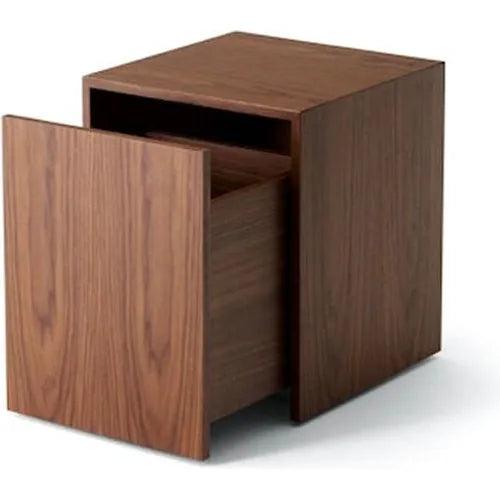 Photo of Mass Side Table With Drawer Walnut