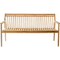 Thumbnail photo of M11 together 3 pers. garden bench with backrest L: 162 cm - solid teak/natural