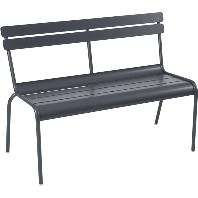 Photo of Luxembourg Bench With Backrest Anthracite 47 - Garden Benches - Frédéric Sofia - Grey - Metal