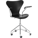 3217 Sjuan - Upholstery, Leather, Natural - Desk chairs - Arne Jacobsen - Beige