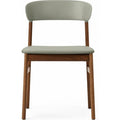 Thumbnail photo of Herit Stol / Polstret - Spisebordsstol - Dusty Green (spectrum Leather) - L: 50 X D: 51 X H: 78,5 X Sh: 45 Cm