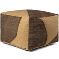 Thumbnail photo of Forene Square Pouf - Puf - Tan/chocolate - W60 X D40 X H60 Cm