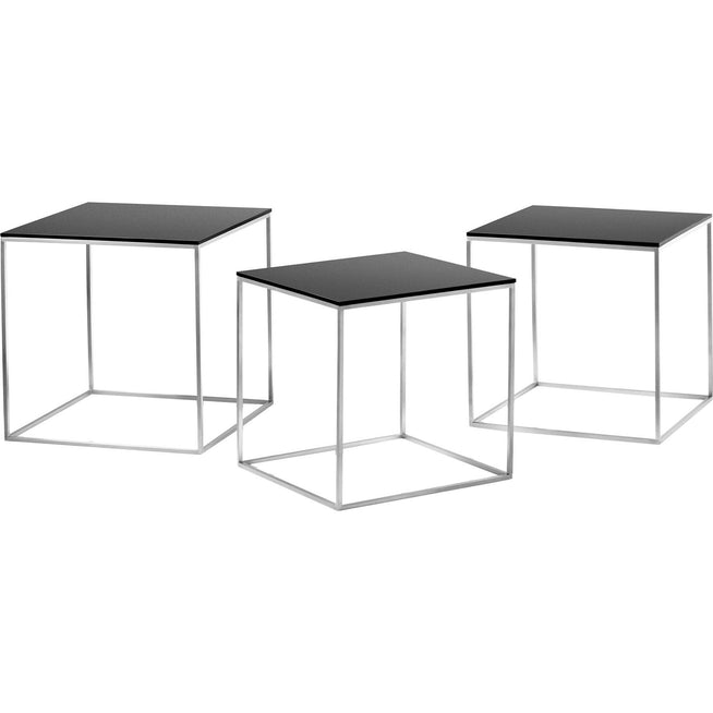 Photo of Pk71, 3 sizes, Black Acrylic - Coffee table - Poul Kjærholm - Black - Metal/plastic