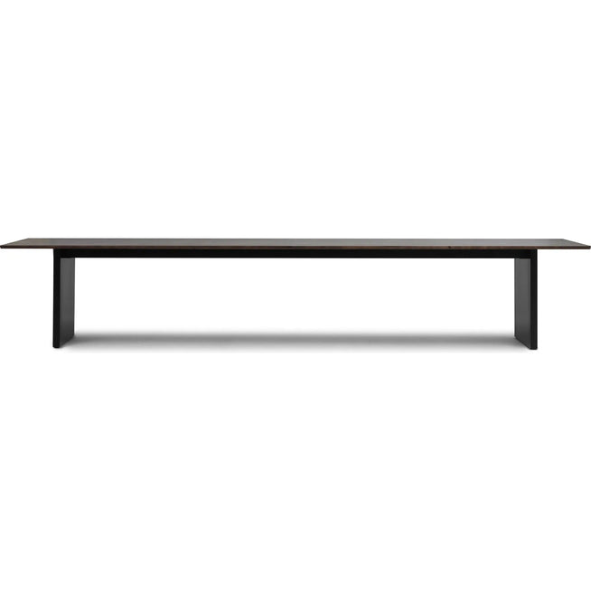 Photo of Panel Table 100 X 420 Cm Black Dark Brown - Matbord - Simon Legald - Brun - Metall/trä
