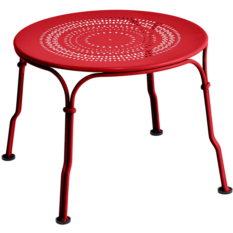 1900 Low Table Poppy 67 - Small Tables & Side Tables Outdoor - Red - Metal