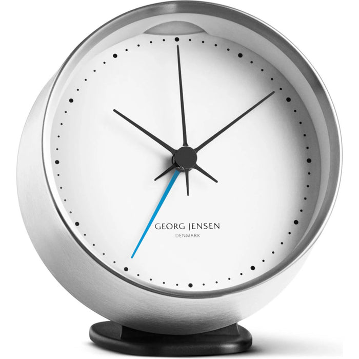 Photo of Henning Koppel Alarm Clock - Steel/White - Clocks - Henning Koppel - Silver