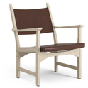 Caryngo Arm Chair White Pigmented Oak-leather