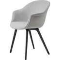 Bat Dining Chair, Fully Upholstered, Plastic Base