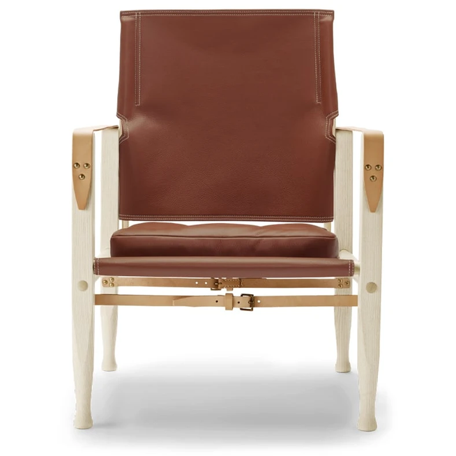 Photo of Kk47000 Safari Armchair Leather Thor 307 Cognac, Leather Thor 307, White Oiled Ash, Full-grain Leather Natural