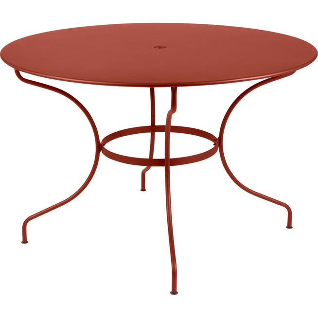 Photo of Opera+ Table 117 cm Red Ochre 20 - Outdoor Dining Table - Red - Metal