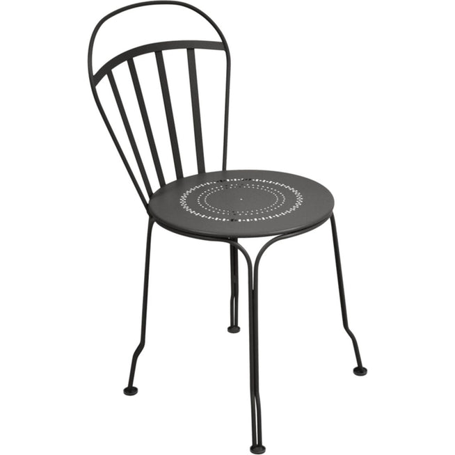 Photo of Louvre Chair Liquorice 42 - Outdoor dining chairs - Black - Metal