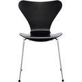 Thumbnail photo of 3107 Sjuan - Lacquered Beech veneer Black - Dining chairs - Arne Jacobsen - Black - Metal/wood