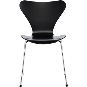 Photo of 3107 Sjuan - Lacquered Beech veneer Black - Dining chairs - Arne Jacobsen - Black - Metal/wood