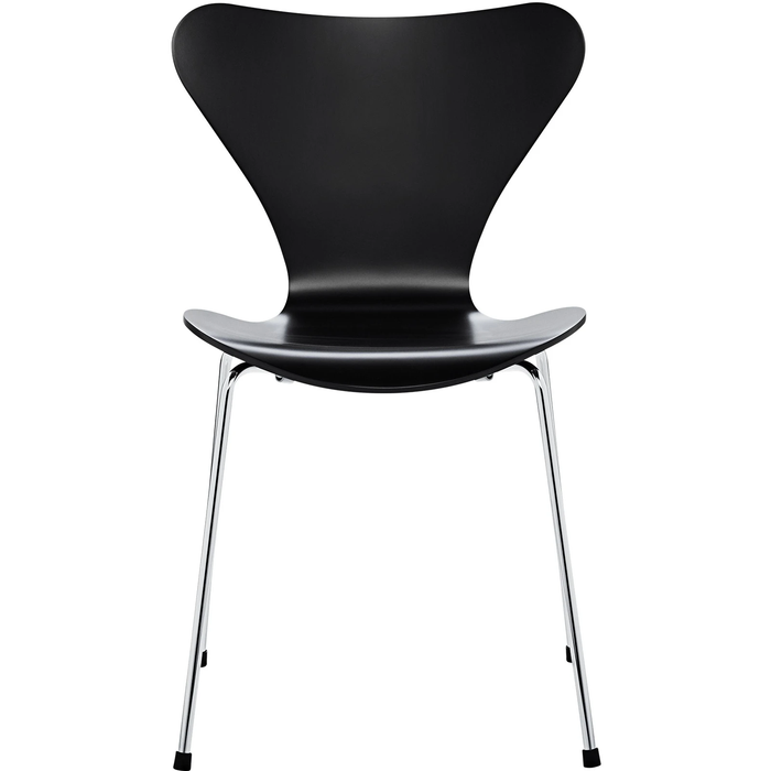 Photo of 3107 Sjuan - Lacquered Beech veneer Black - Dining chairs - Arne Jacobsen - Black - Metal/wood