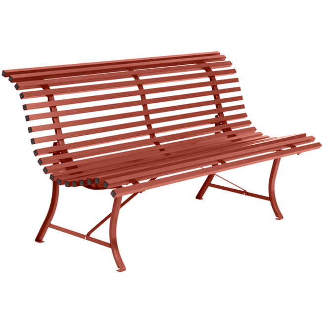 Photo of Louisiane Bench 150 cm, Red Ochre - Garden Benches - Red - Metal