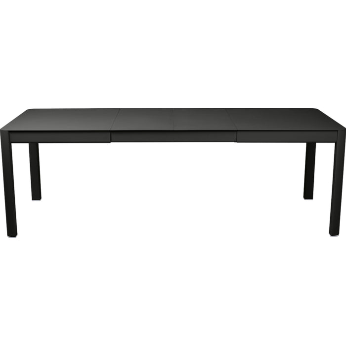 Photo of Ribambelle Table With 2 Extensions, Liquorice - Outdoor Dining Table - Black - Metal
