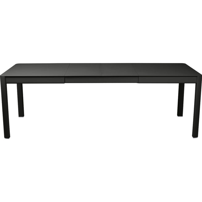 Photo of Ribambelle Table With 2 Extensions, Liquorice - Outdoor Dining Table - Black - Metal