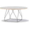 Thumbnail photo of Jg Table 6568 - Dining Table - Grey Linoleum W/natural Ash / Brushed Stainless Steel - Ø140 X H72 Cm