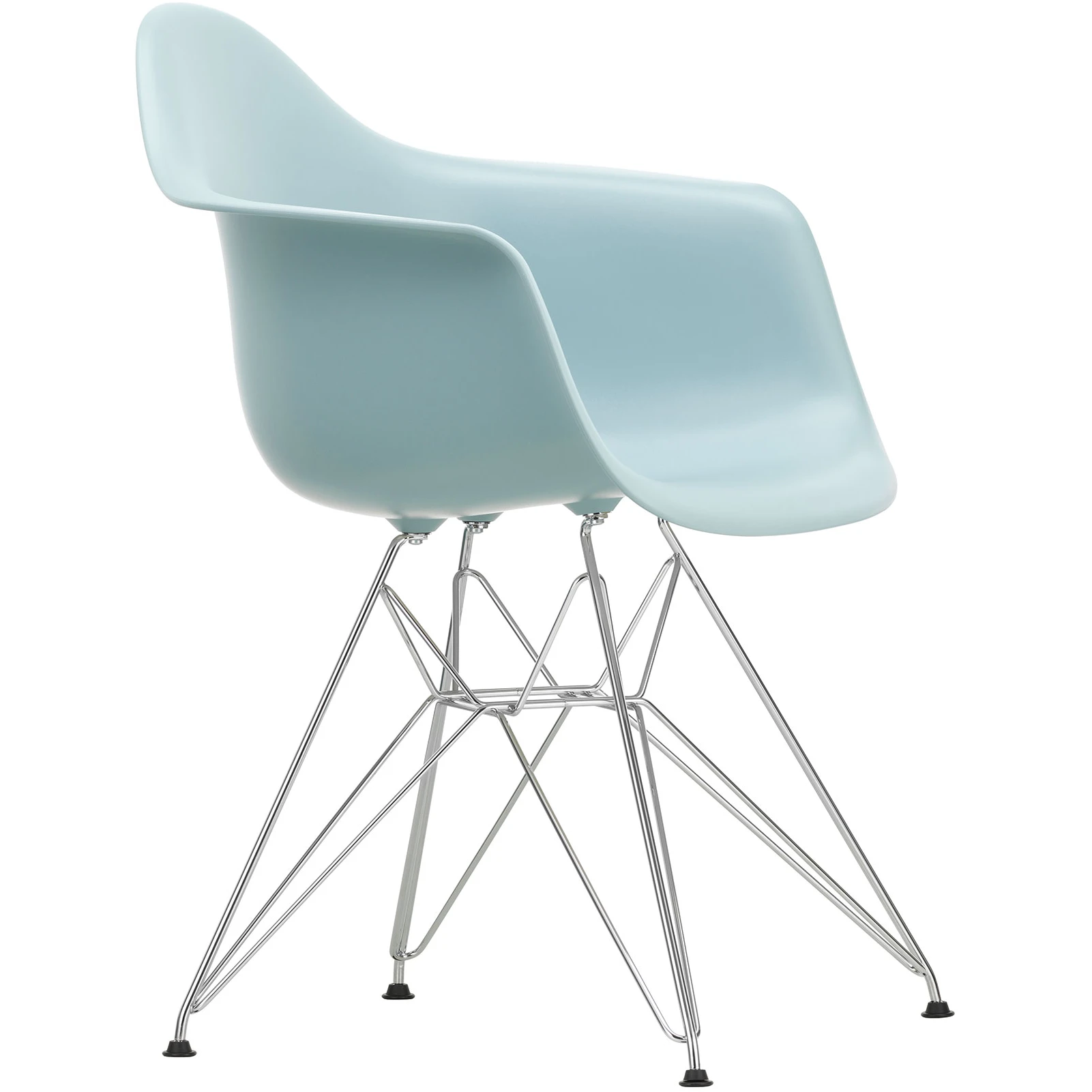 Eames Plastic Armchair Dar - 23 Ice Grey - Chrome Base - Matstolar - Charles & Ray Eames - Grå - Metall/plast