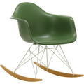Eames Plastic Armchair Rar - 48 Forest - White Base - Golden Maple - Matstolar - Charles & Ray Eames - Grön - Metall/trä/plast