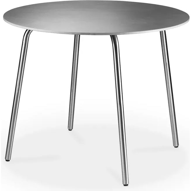 Photo of M21 Brick Garden Table Ø: 90 cm - Stainless Steel/Stone